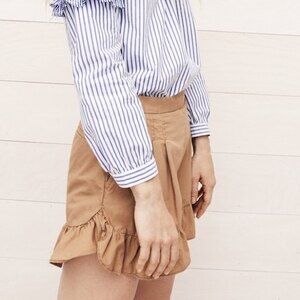 J. Crew Ruffle trim Khaki Shorts